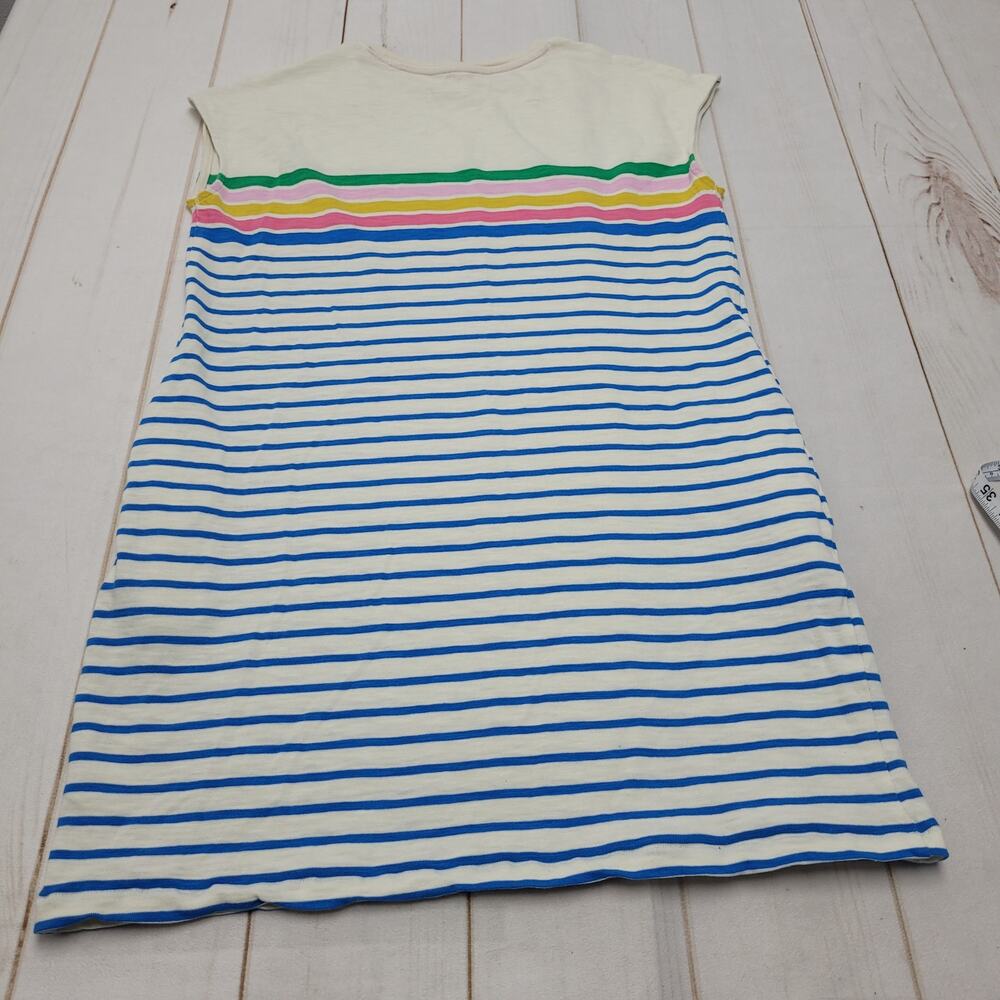 Boden Leah striped T-Shirt dress rainbow popover cotton multicolor stripe - Picture 7 of 8